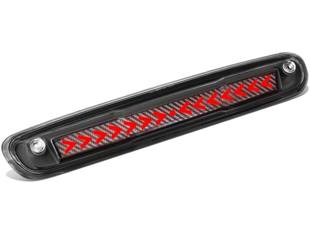 Sequential Arrow LED Third Brake Light; Black (07-14 Sierra 3500 HD)