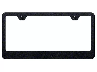 Blank Stainless Steel License Plate Frame; Rugged Black (Universal; Some Adaptation May Be Required)