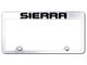 Sierra Laser Etched Inverted License Plate Frame; Mirrored (Universal; Some Adaptation May Be Required)