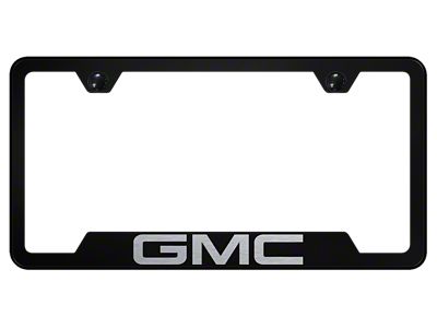 GMC Laser Etched Cut-Out License Plate Frame (Universal; Some Adaptation May Be Required)