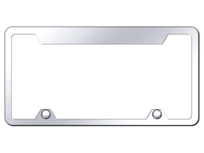Stainless Steel Wide-Top License Plate Frame (Universal; Some Adaptation May Be Required)