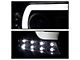 Light Bar DRL Projector Headlights; Black Housing; Clear Lens (2015 Sierra 3500 HD w/ Factory Halogen Non-LED DRL Headlights)