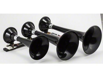 Model 230 Beast Triple Train Horn; Black (Universal; Some Adaptation May Be Required)