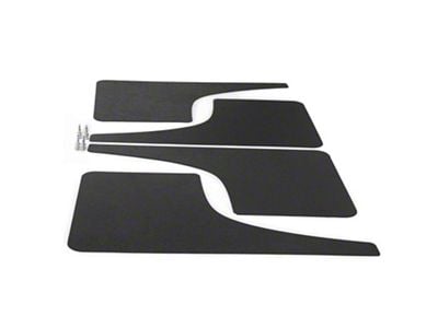 Mud Flaps; Front and Rear; Gloss Black Vinyl (15-19 Sierra 3500 HD SRW)
