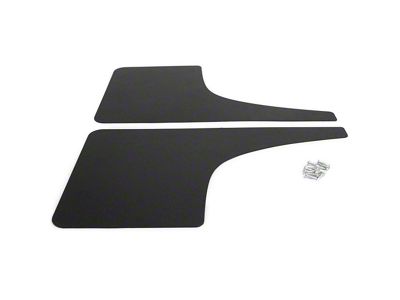 Mud Flaps; Rear; Gloss Black Vinyl (15-19 Sierra 3500 HD SRW)