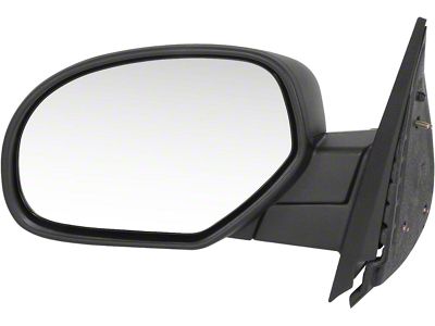 OE Style Powered Non-Heated Mirror; Driver Side; Paintable Black (07-10 Sierra 3500 HD)