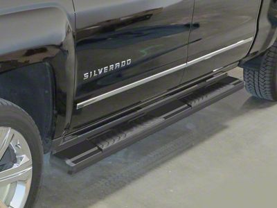 OE Style Running Boards; Black (07-19 Sierra 3500 HD Crew Cab)