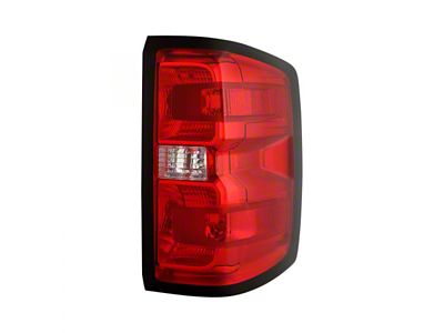 OE Style Tail Light; Chrome Housing; Red/Clear Lens; Passenger Side (15-19 Sierra 3500 HD DRW w/ Factory Halogen Tail Lights)