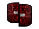 OE Style Tail Lights; Chrome Housing; Red Smoked Lens (15-19 Sierra 3500 HD DRW w/ Factory Halogen Tail Lights)