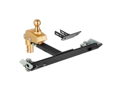 OEM Puck System 2-5/16-Inch Gooseneck Ball and Safety Chain Anchor Kit; 4-Inch Offset with ShockDrop (20-25 Sierra 3500 HD w/ 8-Foot Long Box & 5th Wheel Prep Package)