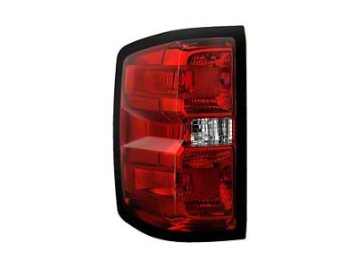 OEM Style Tail Light; Black Housing; Red/Clear Lens; Driver Side (15-19 Sierra 3500 HD DRW w/ Factory Halogen Tail Lights)