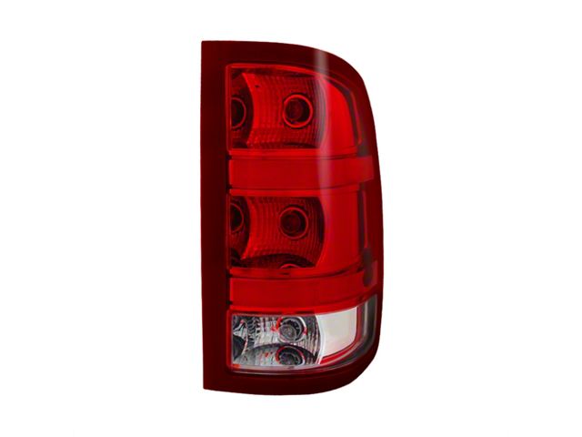 OEM Style Tail Light; Chrome Housing; Red/Clear Lens; Passenger Side (07-14 Sierra 3500 HD SRW)