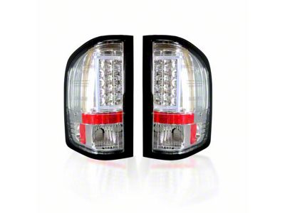 OLED Tail Lights; Chrome Housing; Clear Lens (07-14 Sierra 3500 HD DRW)