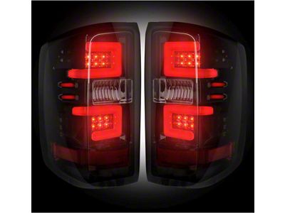 OLED Tail Lights; Chrome Housing; Smoked Lens (15-19 Sierra 3500 DRW w/ Factory LED Tail Lights)