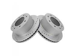 Performance Drilled and Slotted 8-Lug Rotors; Rear Pair (11-26 Sierra 3500 HD SRW)