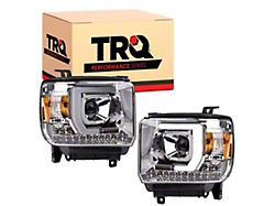 Performance LED Bar Headlights; Chrome Housing; Clear Lens (15-19 Sierra 3500 HD)