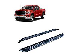Pinnacle Running Boards; Black and Silver (20-26 Sierra 3500 HD Crew Cab)