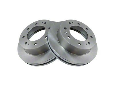 Plain Vented 8-Lug Rotors; Front Pair (11-24 Sierra 3500 HD)