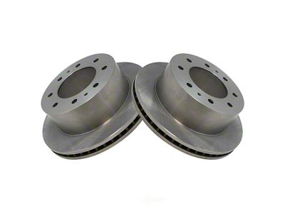 Plain Vented 8-Lug Rotors; Rear Pair (11-24 Sierra 3500 HD)