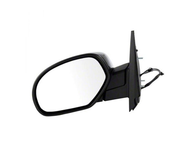 Powered Heated Manual Folding Mirror; Chrome; Driver Side (07-10 Sierra 3500 HD)