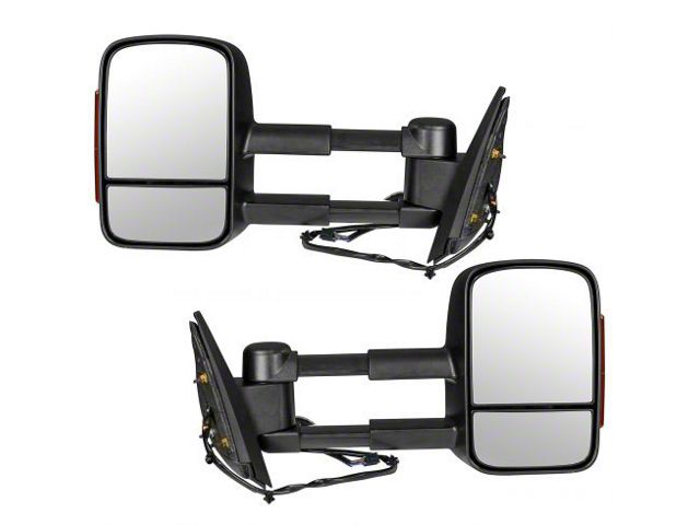 Powered Heated Manual Folding Towing Mirrors with Amber Turn Signal Lens (07-14 Sierra 3500 HD)