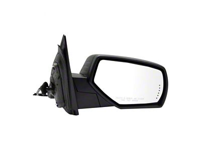 Powered Heated Memory Power Folding Mirror with Puddle Light, Temperature Sensor and Turn Signal; Textured Black; Passenger Side (15-19 6.6L Duramax Sierra 3500 HD)