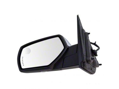 Powered Heated Memory Side Mirror with Chrome Cap; Driver Side (15-19 Sierra 3500 HD)