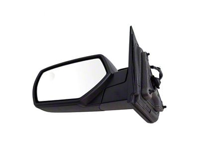Powered Heated Mirror with Spotter Glass; Textured Black; Driver Side (15-18 Sierra 3500 HD)