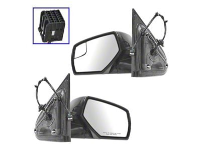 Powered Heated Mirrors; Paint to Match Black (15-18 Sierra 3500 HD)