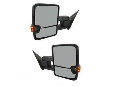 Powered Heated Power Folding Towing Mirrors with Black and Chrome Caps (15-19 Sierra 3500 HD)