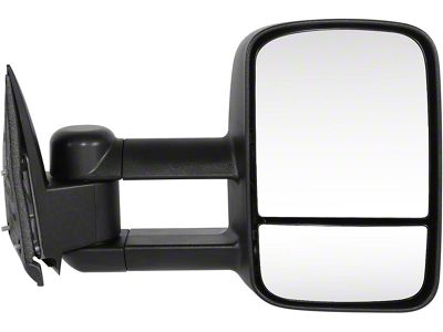 Powered Heated Towing Mirror; Passenger Side; Paintable Black (01-06 Sierra 3500 HD w/ 8-Pin Connector)