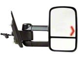Powered Heated Towing Mirror; Textured Black; Passenger Side (15-19 Sierra 3500 HD)