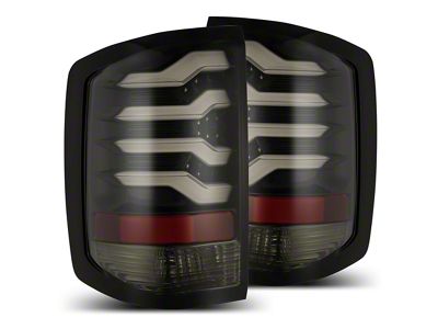 PRO-Series LED Tail Lights; Jet Black Housing; Smoked Lens (15-19 Sierra 3500 HD DRW w/ Factory Halogen Tail Lights)