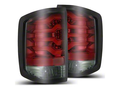 PRO-Series LED Tail Lights; Red Housing; Smoked Lens (15-19 Sierra 3500 HD DRW w/ Factory Halogen Tail Lights)