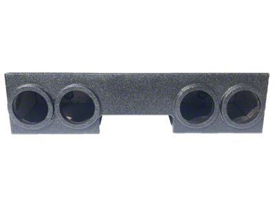 Quad 8-Inch Front Firing Subwoofer Box; Poly Coated (01-06 Sierra 3500 HD Extended Cab)
