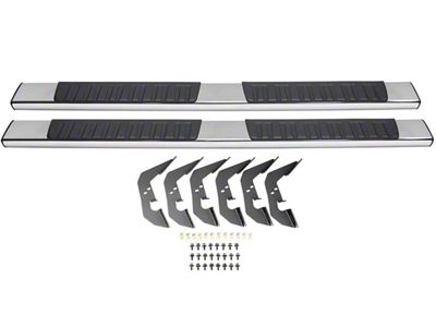 R7 Nerf Side Step Bars; Stainless Steel (07-19 Sierra 3500 HD Extended/Double Cab)
