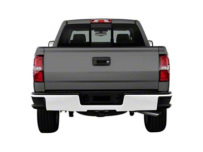 Rear Bumper Cover; Not Pre-Drilled for Backup Sensors; Gloss White (15-19 Sierra 3500 HD)