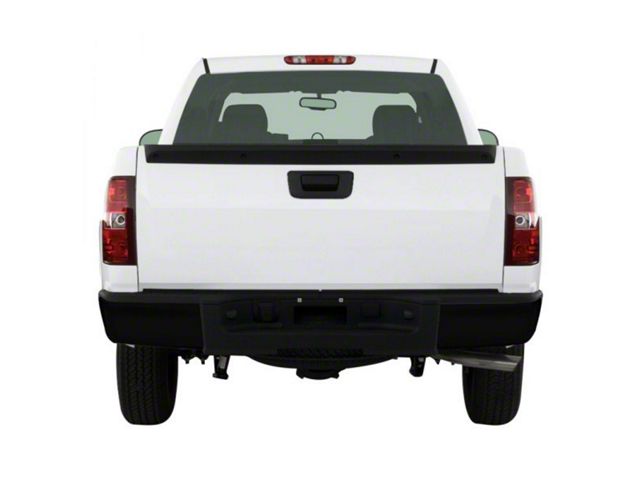 Rear Bumper Cover; Not Pre-Drilled for Backup Sensors; Gloss Black (07-14 Sierra 3500 HD)