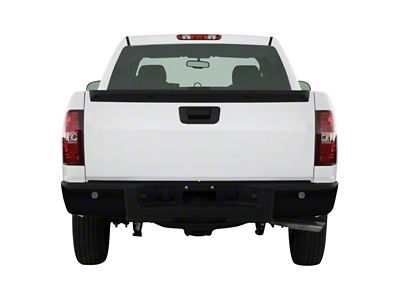 Rear Bumper Cover; Pre-Drilled for Backup Sensors; Matte Black (07-14 Sierra 3500 HD)