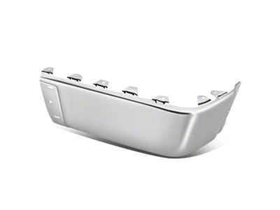 Rear Bumper End Cap without Backup Sensor Holes; Passenger Side; Chrome (07-14 Sierra 3500 HD)