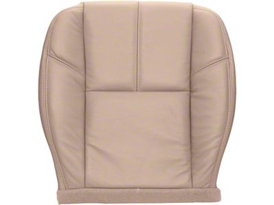 Replacement Bucket Seat Bottom Cover; Driver Side; Light Cashmere/Tan Leather (07-14 Sierra 3500 HD w/ Non-Ventilated Seats)