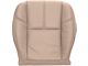Replacement Bucket Seat Bottom Cover; Driver Side; Light Cashmere/Tan Leather (07-14 Sierra 3500 HD w/ Non-Ventilated Seats)