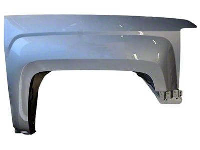 Replacement Aftermarket Fender; Driver Side; Switchblade Silver Metallic (15-19 Sierra 3500 HD)