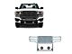 Rugged Heavy Duty Grille Guard with 5.30-Inch Red Round LED Lights; Black (15-19 Sierra 3500 HD, Excluding Denali)