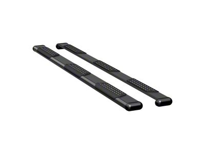 O-Mega II 6-Inch Wheel-to-Wheel Oval Side Step Bars without Mounting Brackets; Textured Black (11-18 6.0L Sierra 3500 HD Extended/Double Cab w/ 6.50-Foot Standard Box)