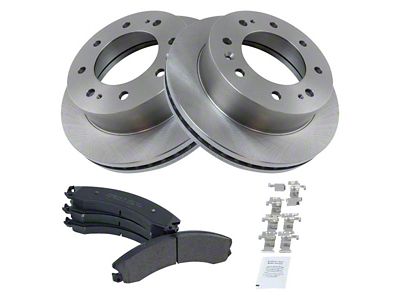 Semi-Metallic 8-Lug Brake Rotor and Pad Kit; Front (11-19 Sierra 3500 HD)