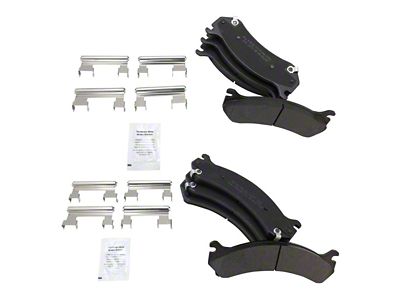 Semi-Metallic Brake Pads; Front and Rear (07-10 Sierra 3500 HD)