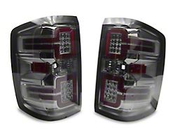 Sequential LED Tail Lights; Black Housing; Smoked Lens (15-19 Sierra 3500 HD DRW)
