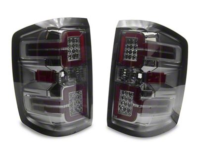 Sequential LED Tail Lights; Black Housing; Smoked Lens (15-19 Sierra 3500 HD DRW)