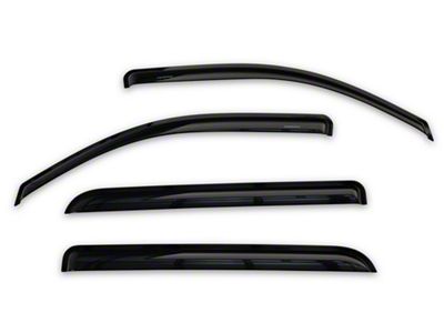 Tape-Onz Sidewind Deflectors; Front and Rear; Smoke (15-19 Sierra 3500 HD Crew Cab)